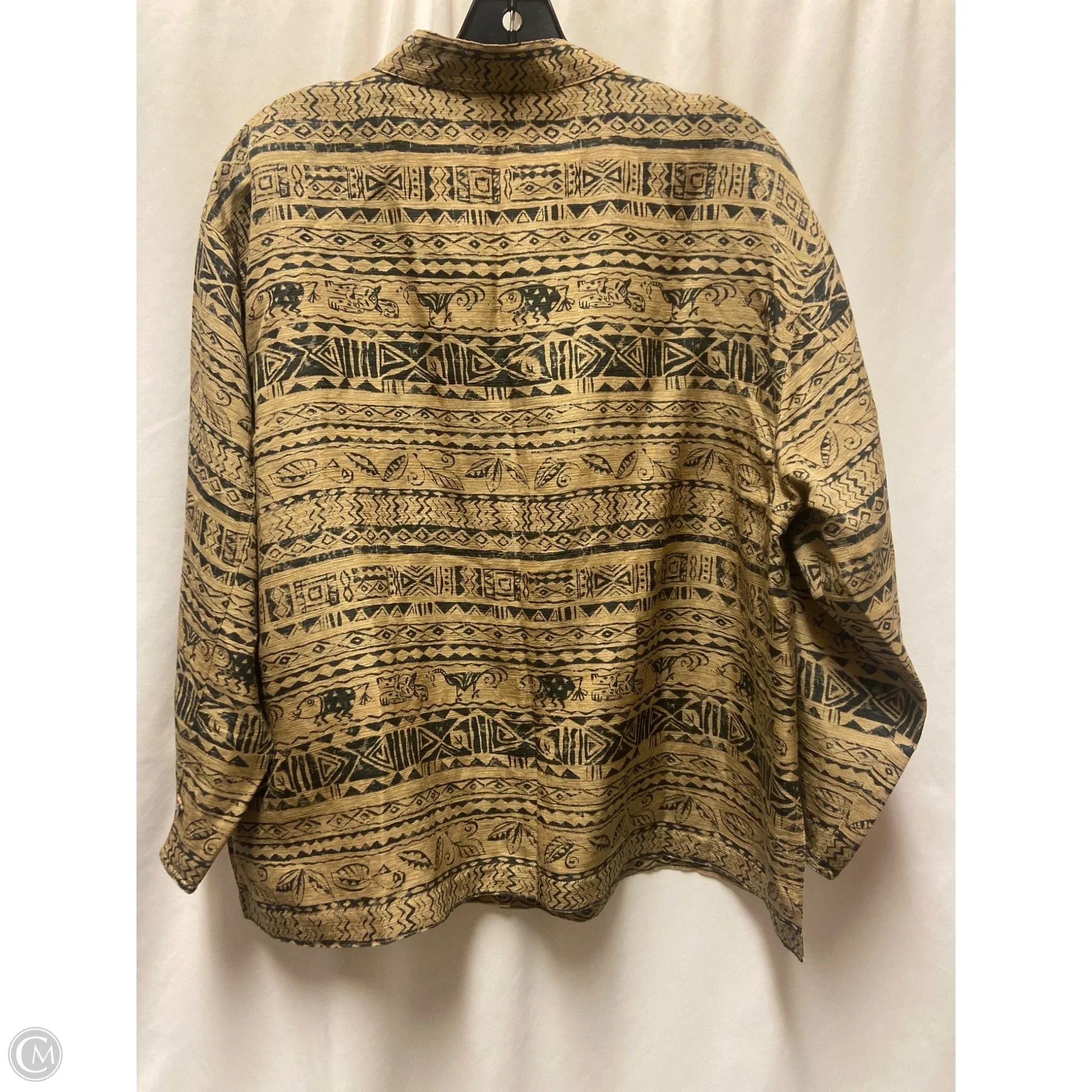 Top Long Sleeve By Chicos In Brown, Size: 3x