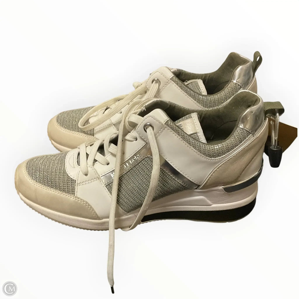 Shoes Sneakers By Michael By Michael Kors In Silver, Size: 8