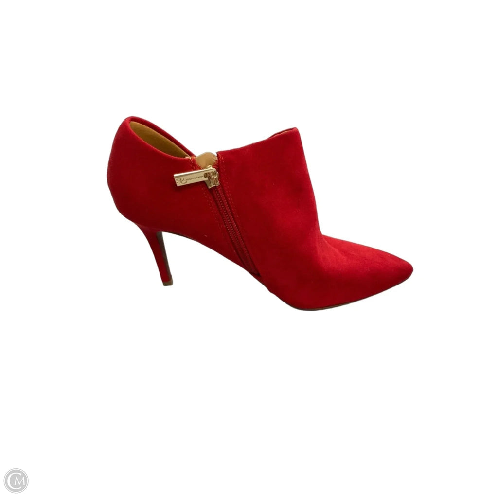 Boots Ankle Heels By Jessica Simpson In Red, Size: 7