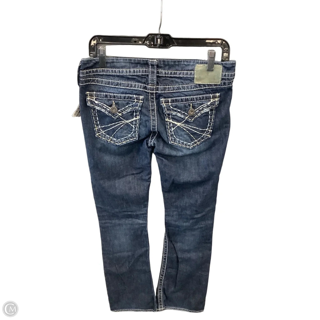Jeans Boot Cut By Silver In Blue Denim, Size: 4