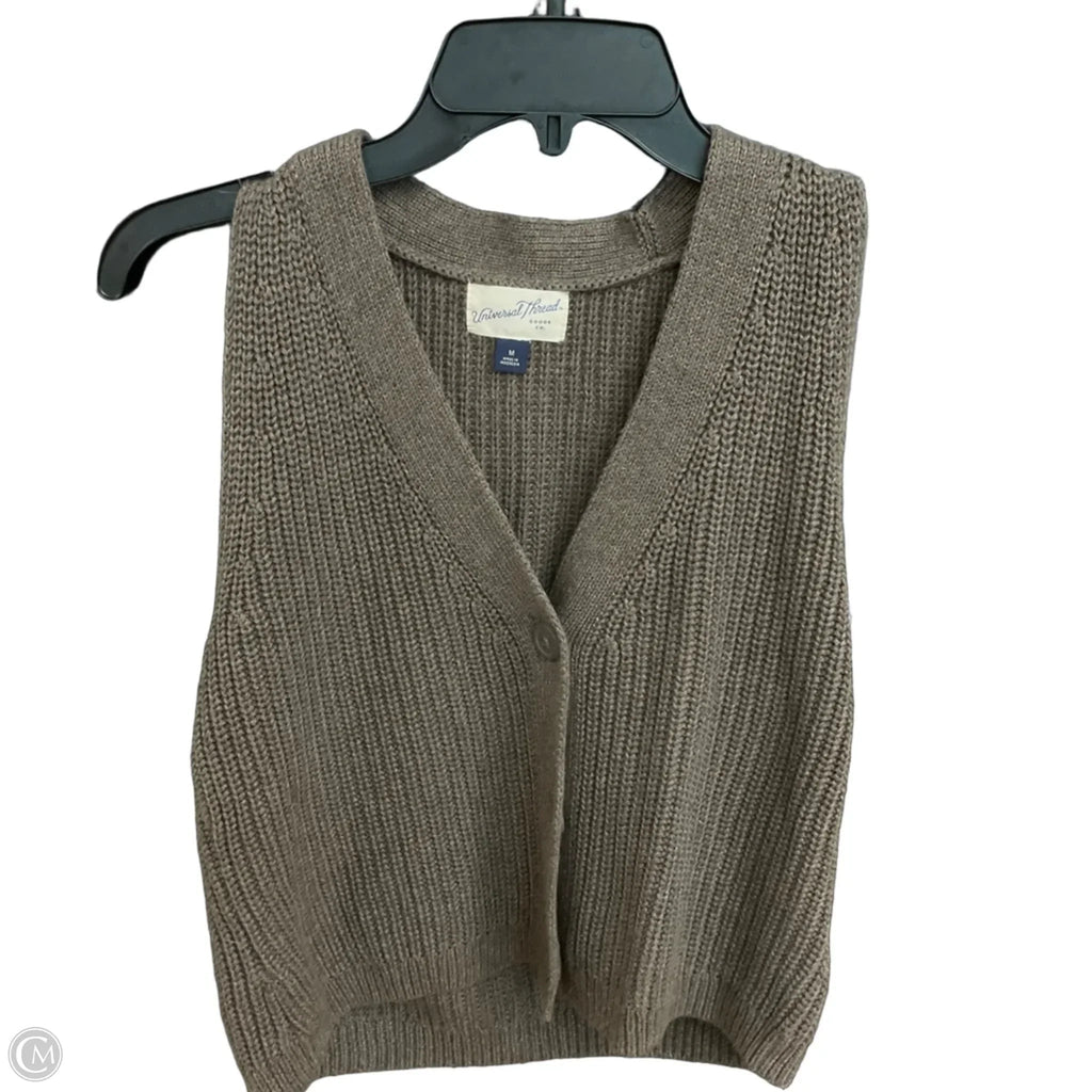 Vest Sweater By Universal Thread In Brown, Size: M