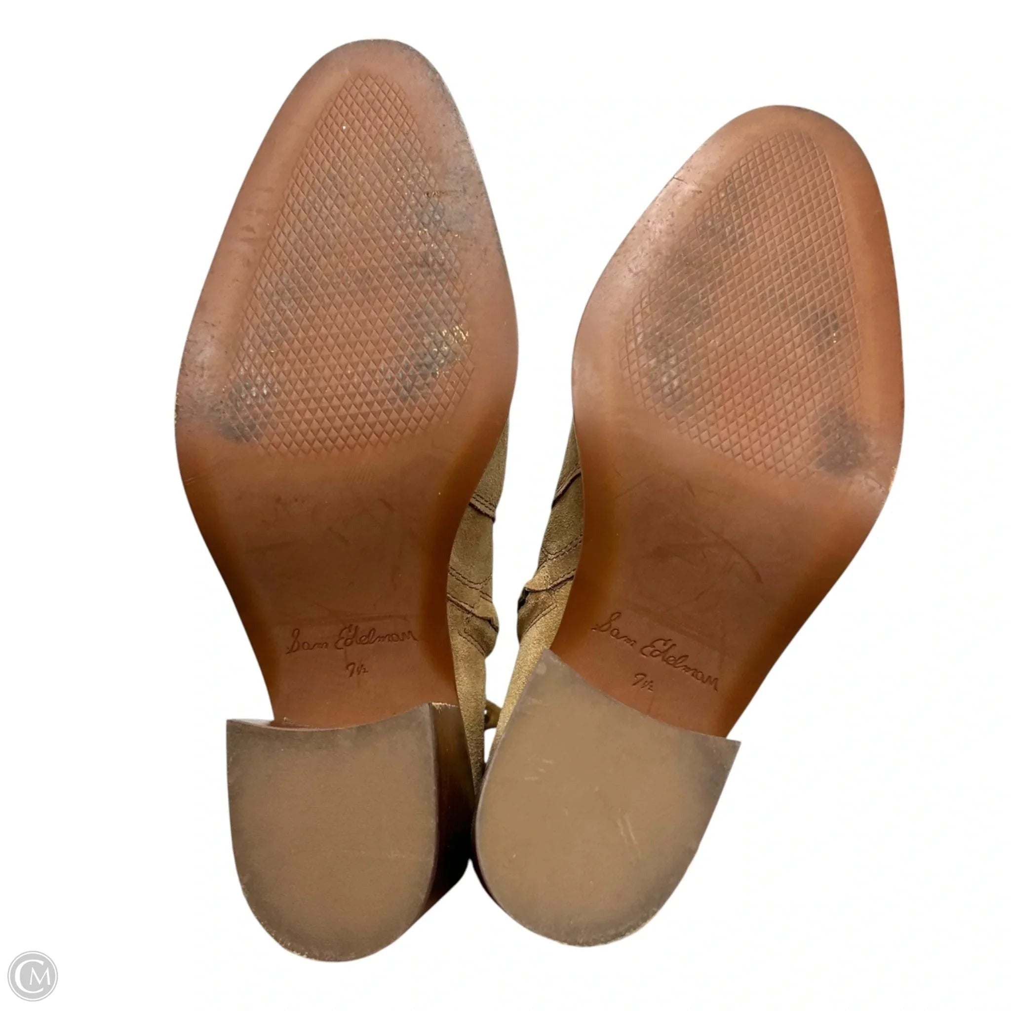 Boots Knee Heels By Sam Edelman In Tan, Size: 7.5