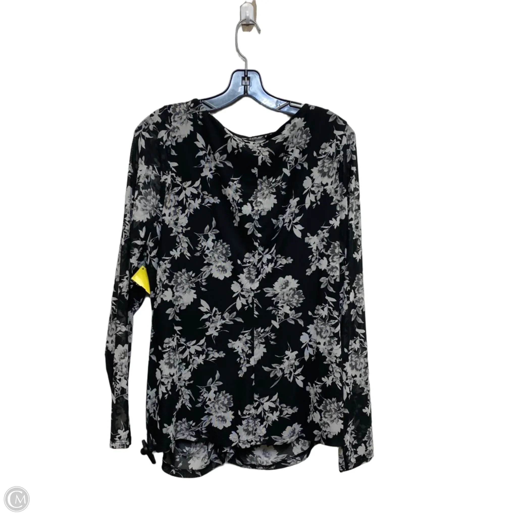 Top Long Sleeve By Lane Bryant In Black & White, Size: 1x