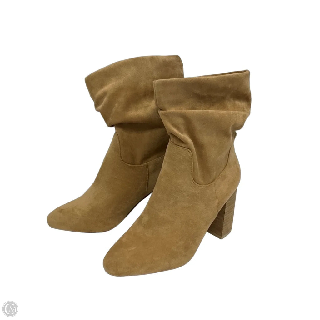 Boots Ankle Heels By Clothes Mentor In Tan, Size: 9