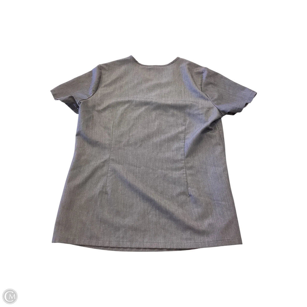 Top Short Sleeve By Figs In Grey, Size: S
