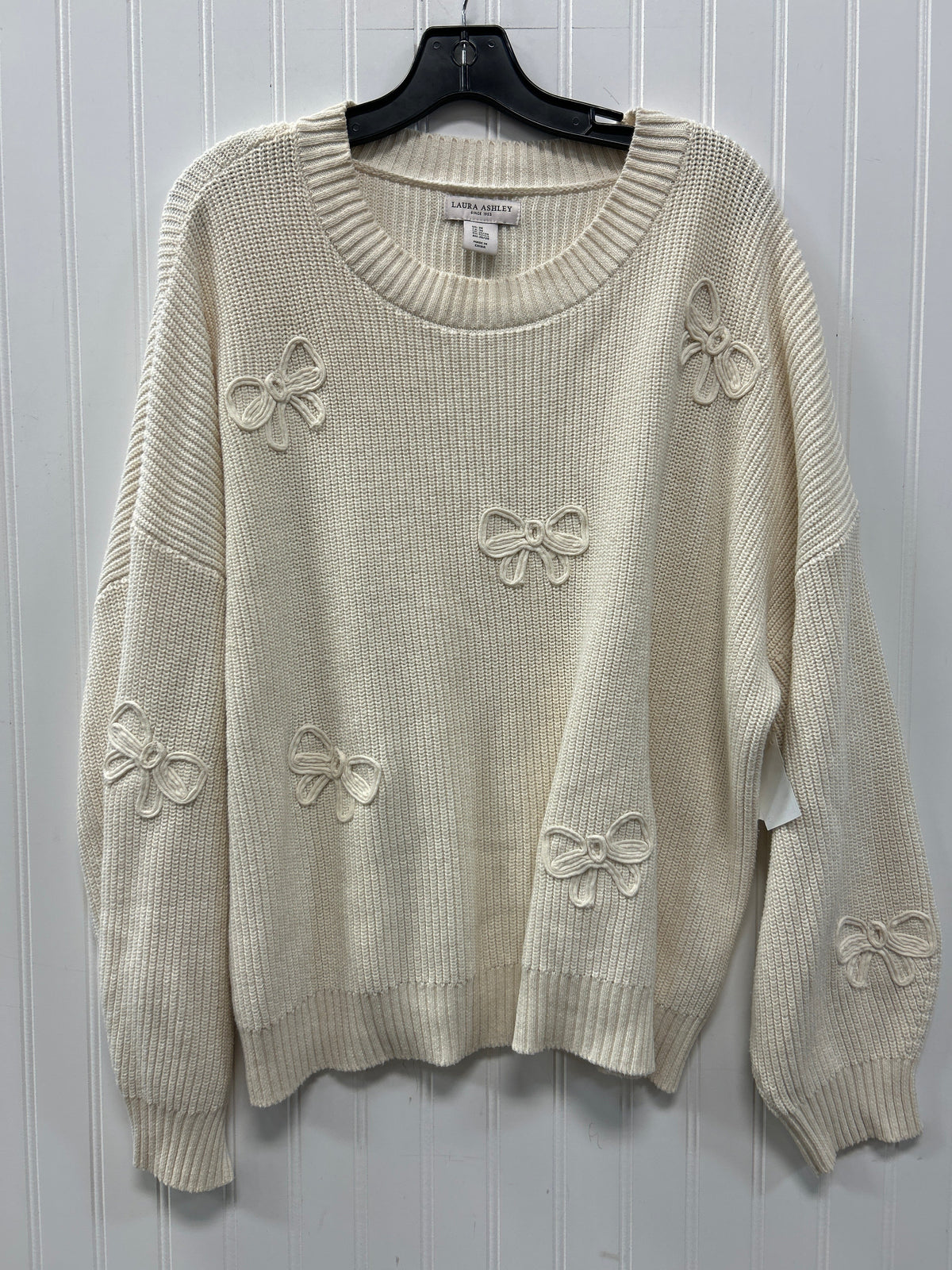 Sweater By Laura Ashley In Cream, Size:3X