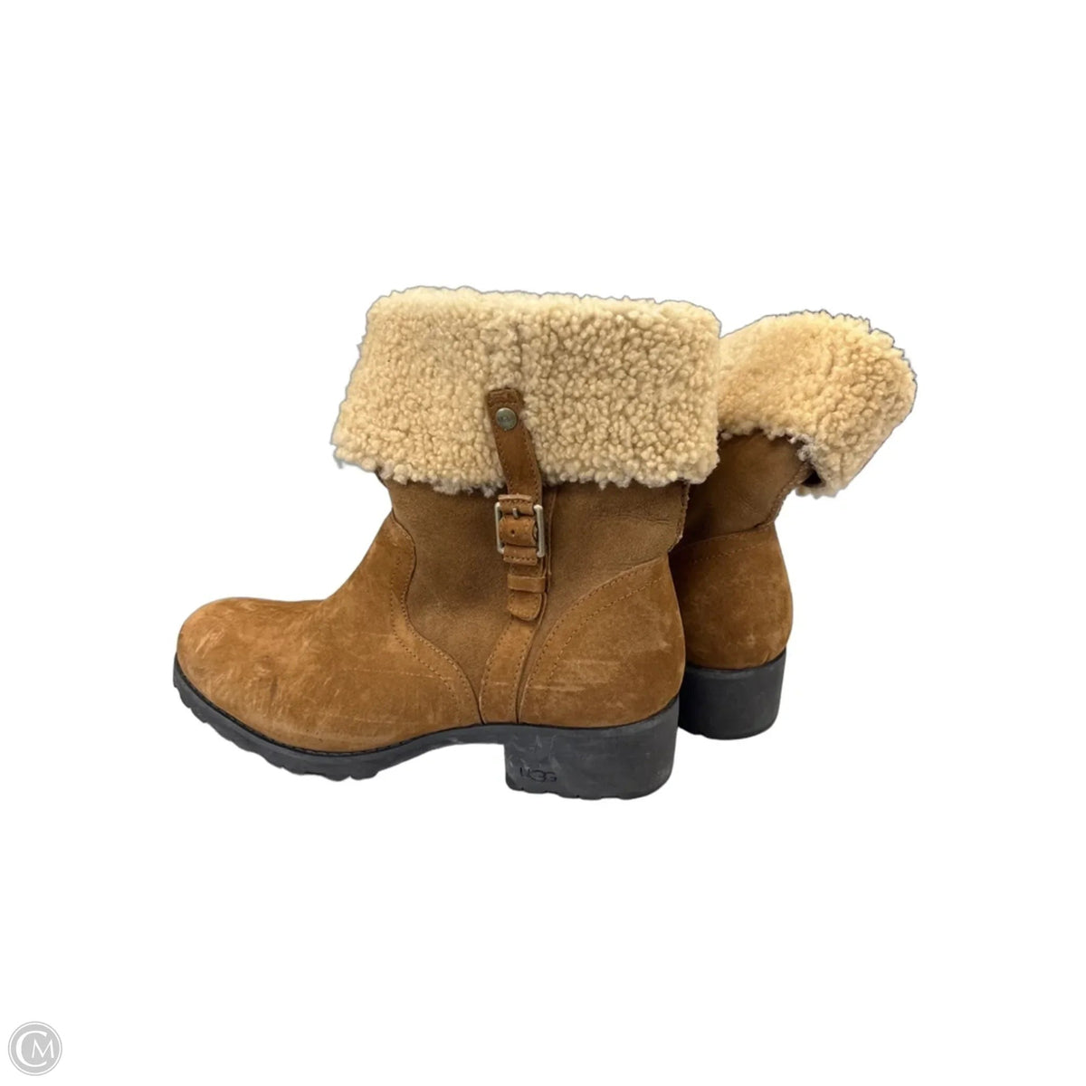 Boots Designer By Ugg In Brown, Size: 10