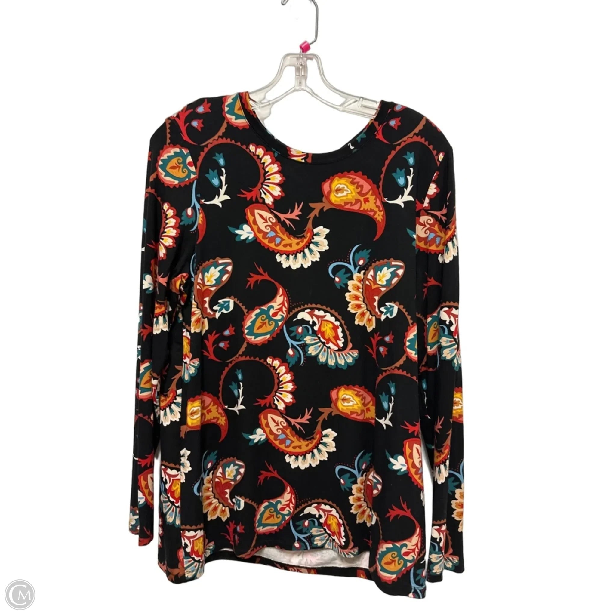 Top Long Sleeve By Chicos In Black, Size: L