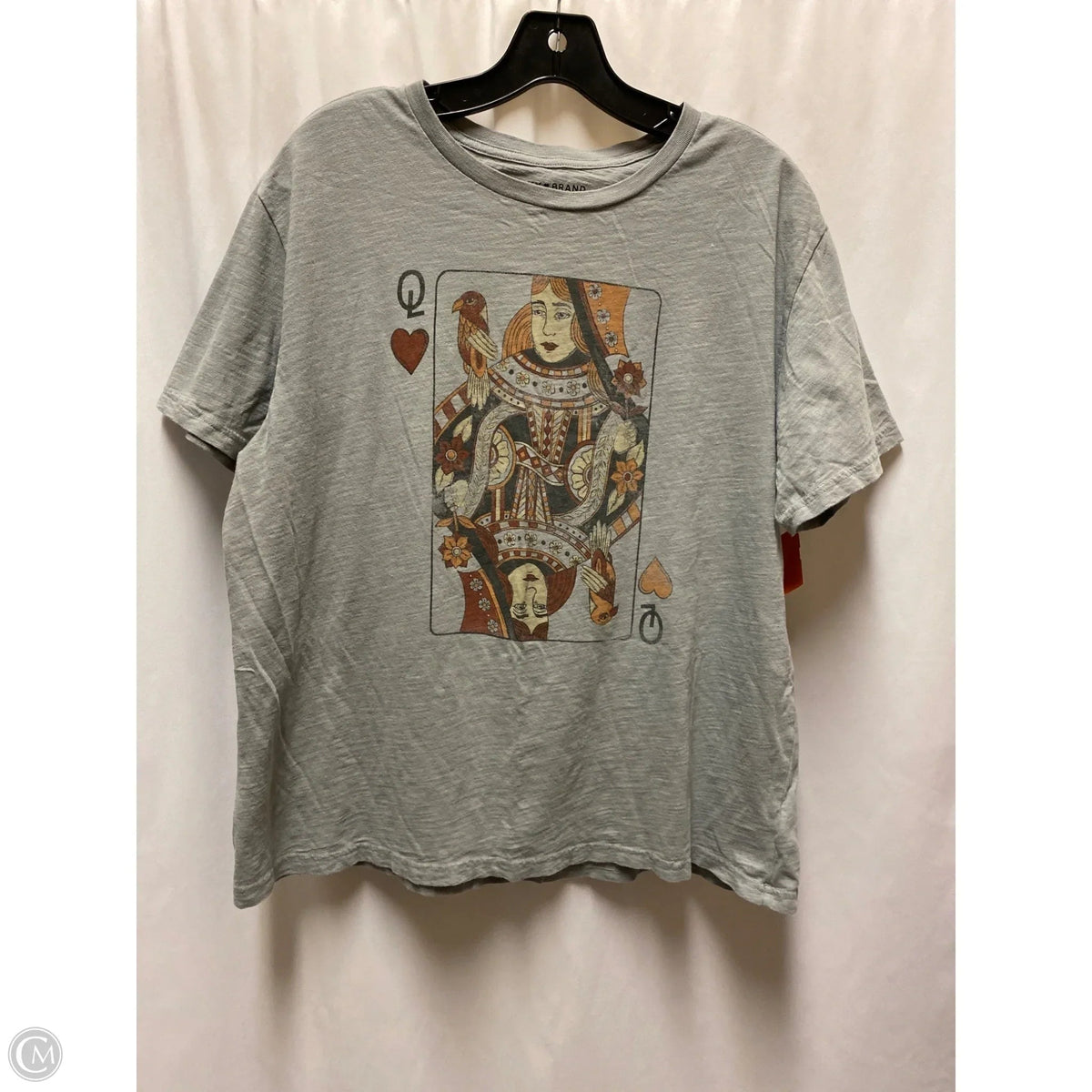 Top Short Sleeve By Lucky Brand In Grey, Size: L