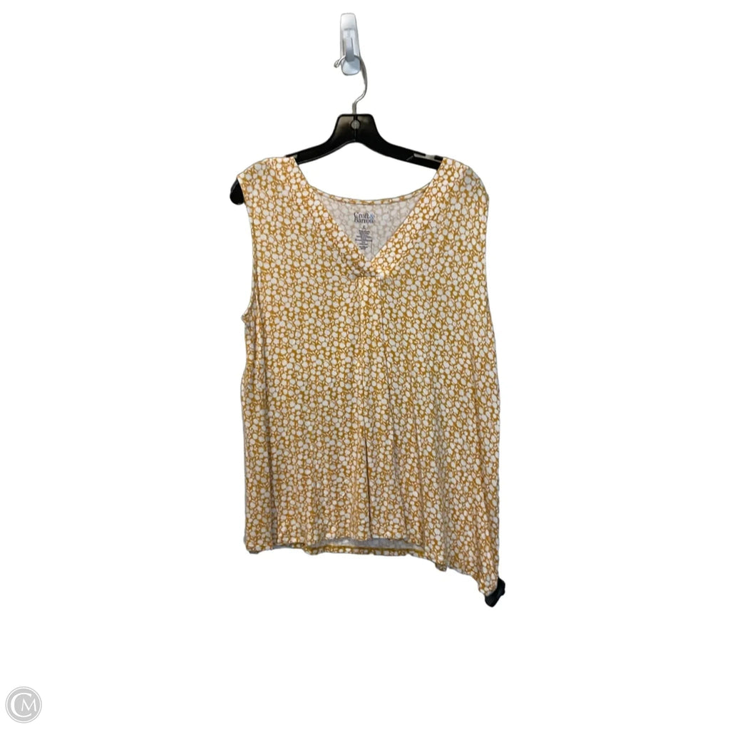 Top Sleeveless Basic By Croft And Barrow In Yellow, Size: Xl