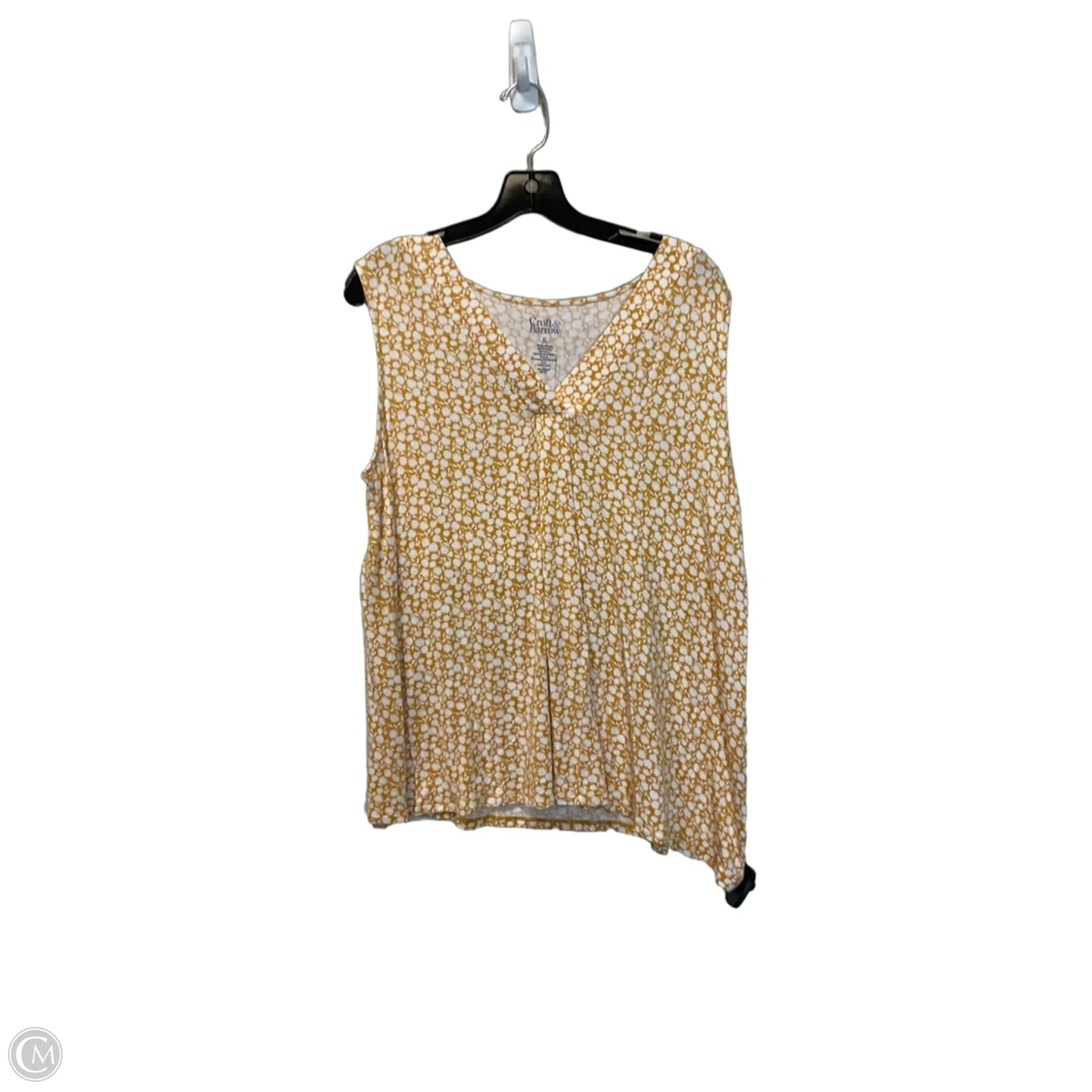 Top Sleeveless Basic By Croft And Barrow In Yellow, Size: Xl
