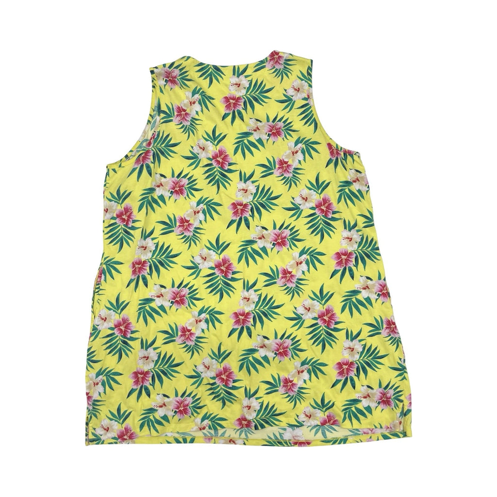 Dress Casual Short By Lands End In Green & Yellow, Size:3X