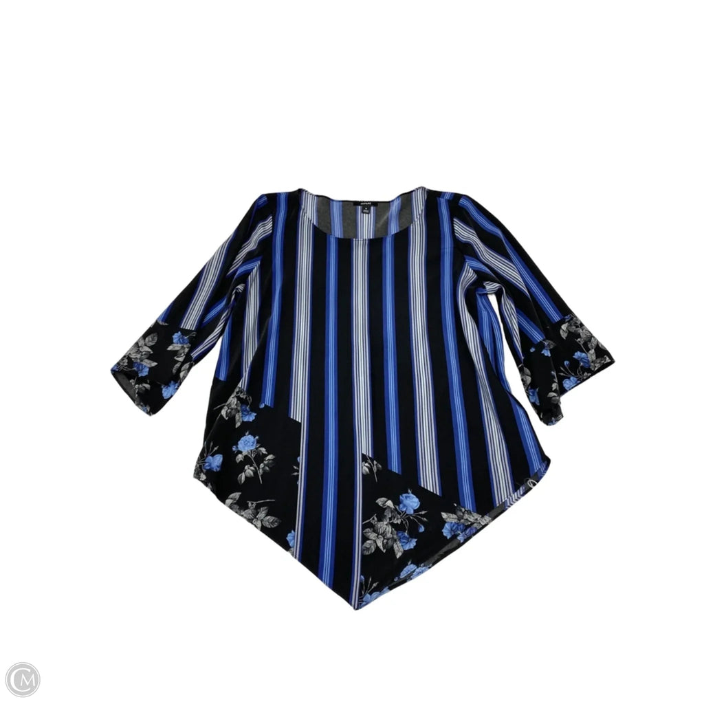 Blouse 3/4 Sleeve By Alfani In Striped Pattern, Size: M