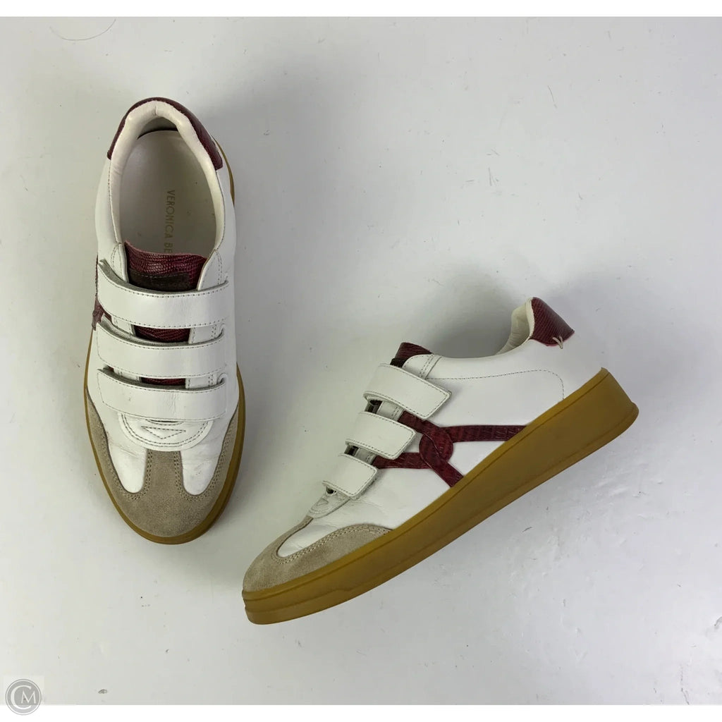 Shoes Sneakers By Veronica Beard In White & Red, Size: 6.5