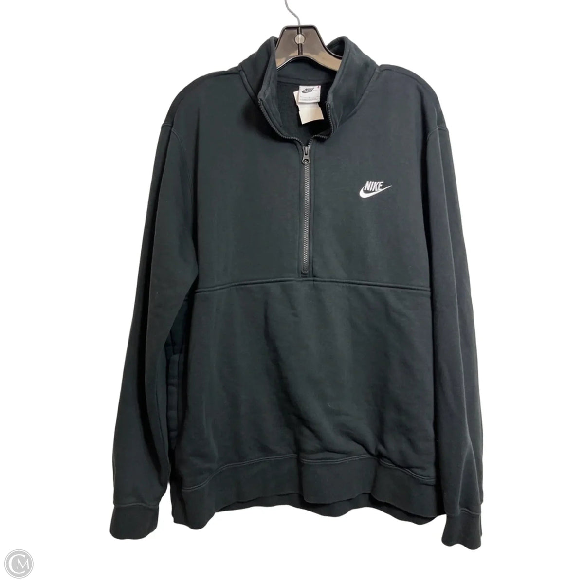 Sweatshirt Collar By Nike Apparel In Black, Size: L