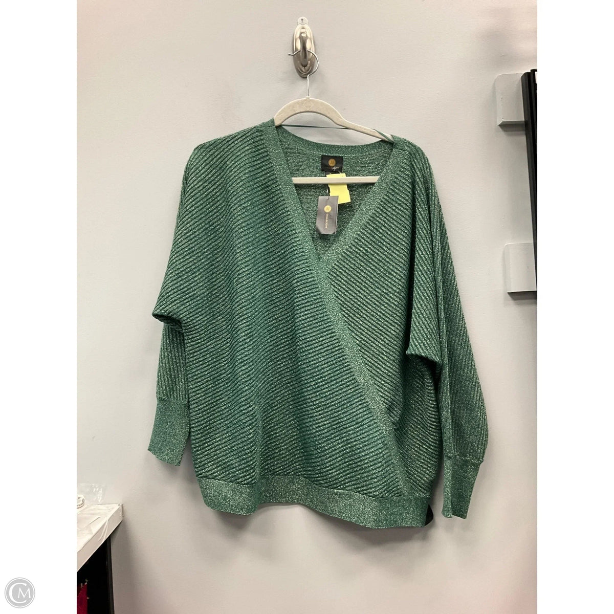Sweater By Jm Collections In Green, Size: Xl