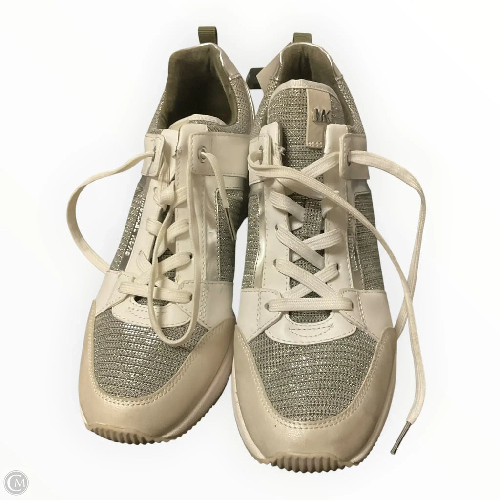 Shoes Sneakers By Michael By Michael Kors In Silver, Size: 8