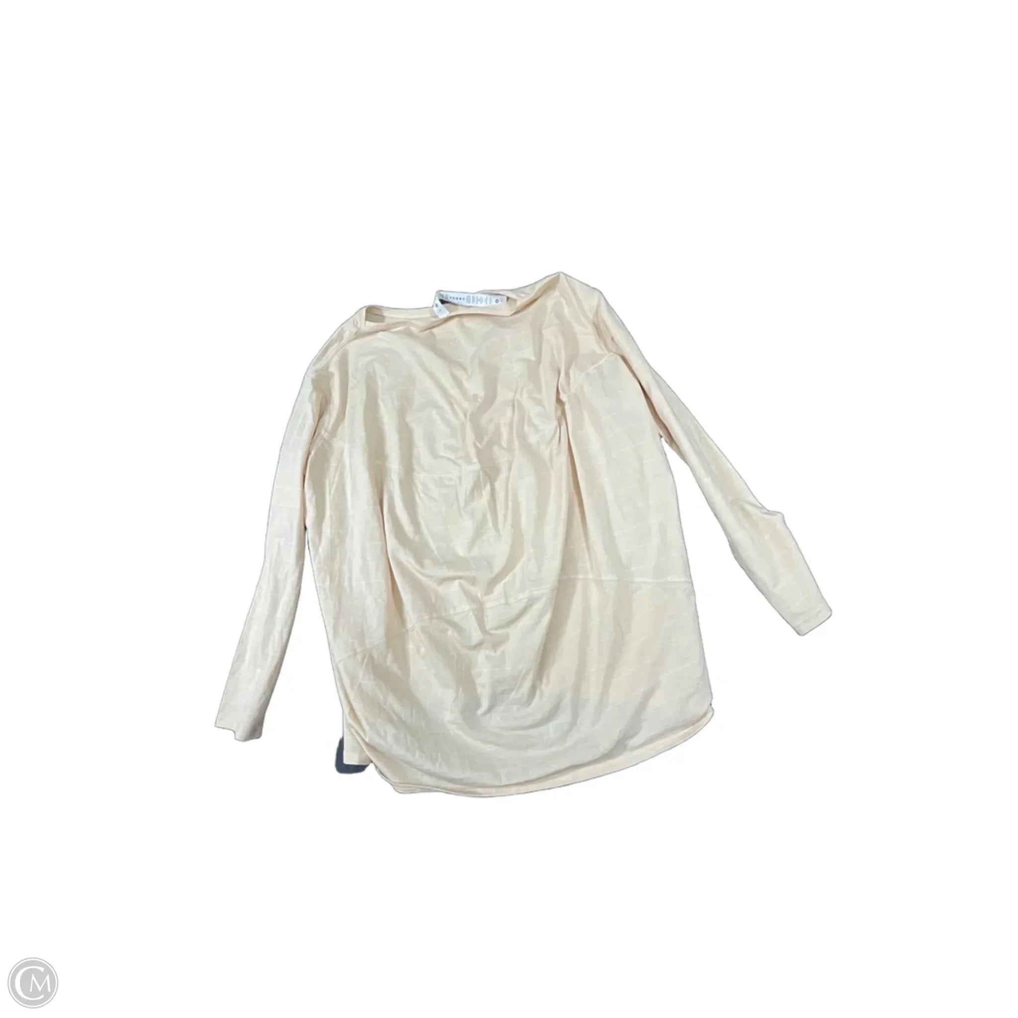 Top Long Sleeve By Lululemon In Tan, Size: 4