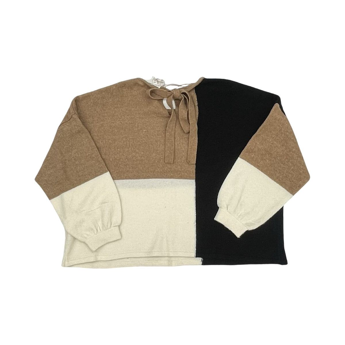 Sweater By By The River In Black & Tan, Size:S