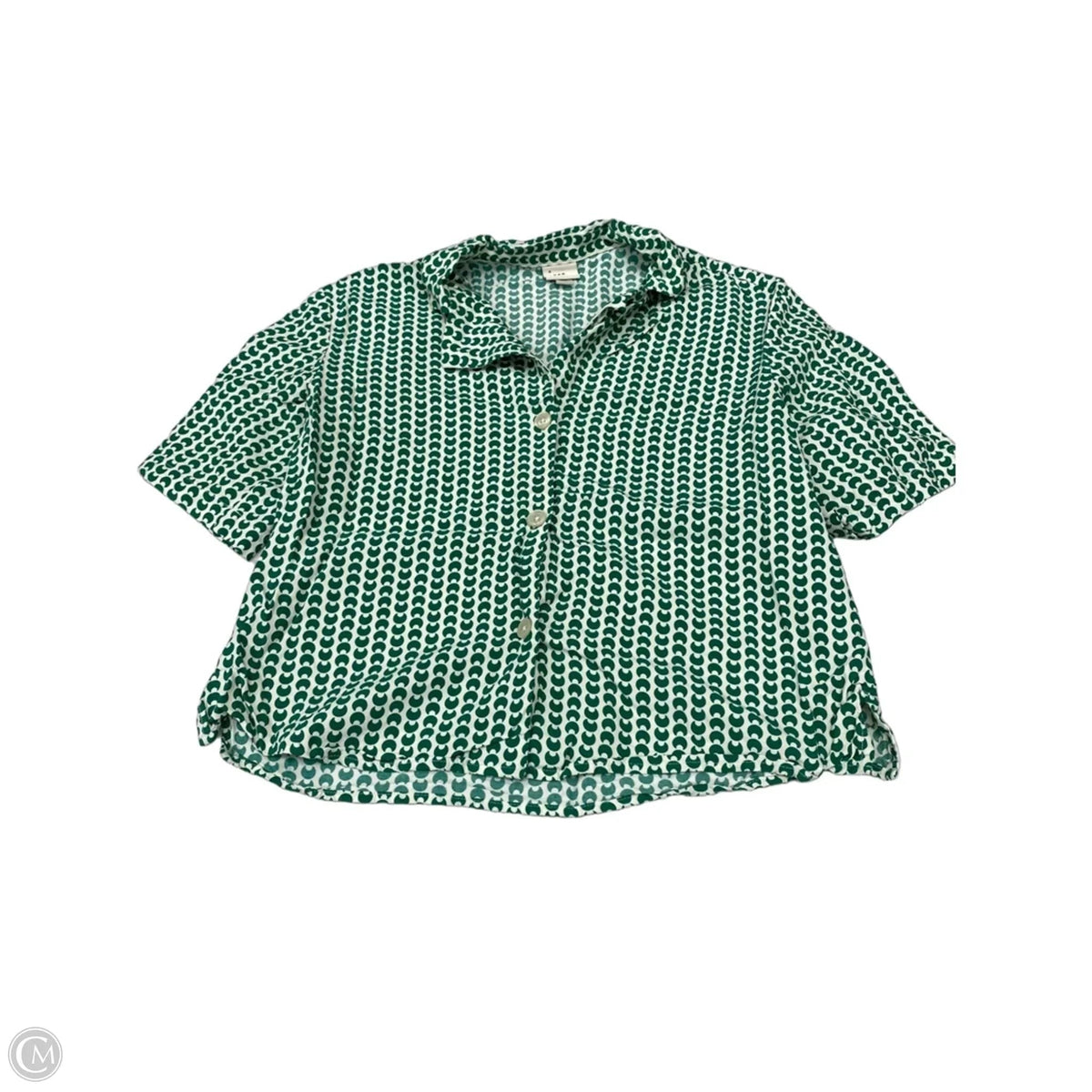 Top Short Sleeve By A New Day In Green & White, Size: Xs