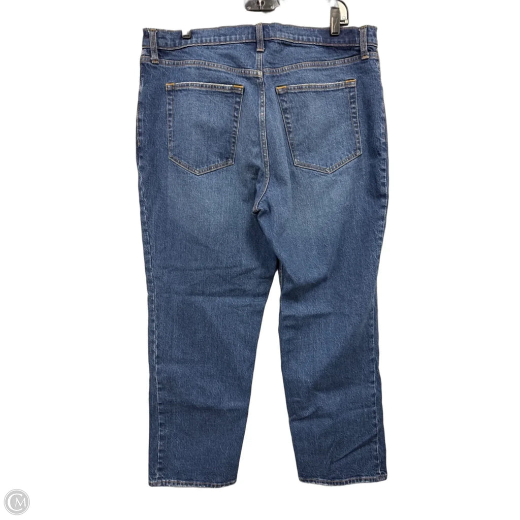 Jeans Straight By Abercrombie And Fitch In Blue Denim, Size: 16
