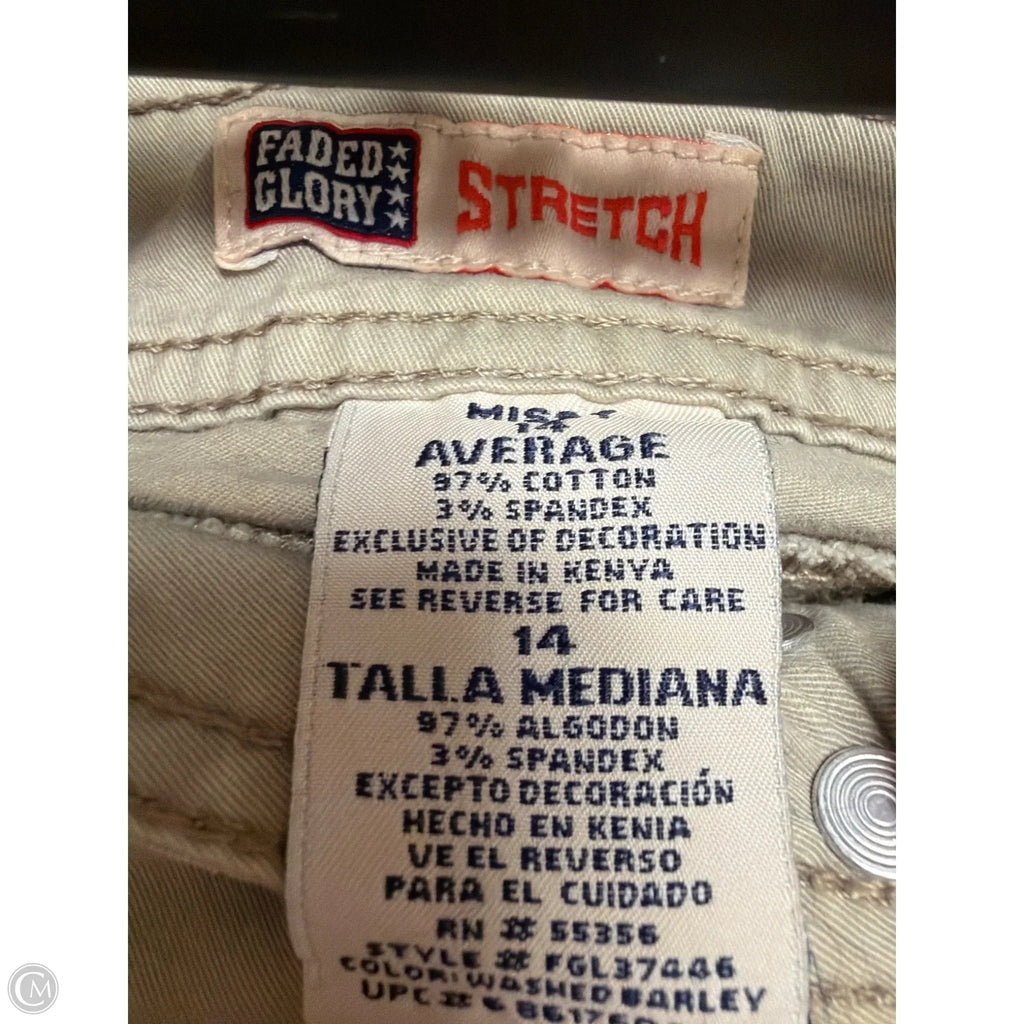 Pants Other By Faded Glory In Tan, Size: 14