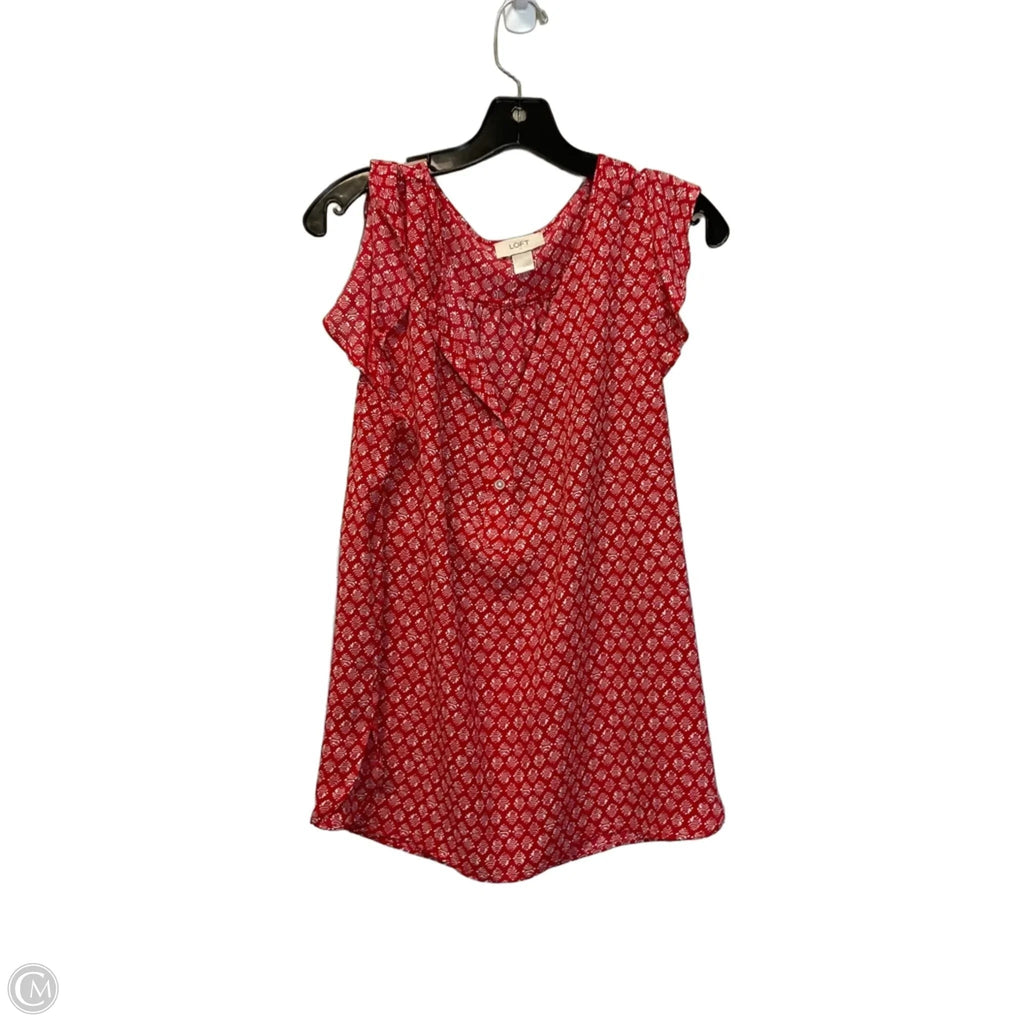 Top Sleeveless Basic By Loft In Red, Size: L