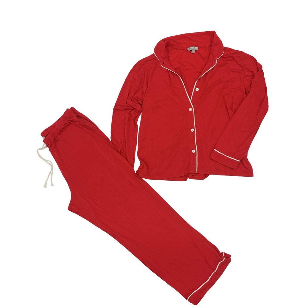 Pajamas 2Pc By J. Crew In Red, Size:L