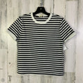 Top Short Sleeve By Madewell In Black & White, Size: M