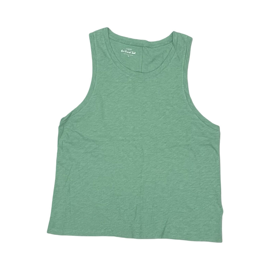 Top Sleeveless By J. Crew In Green, Size:L