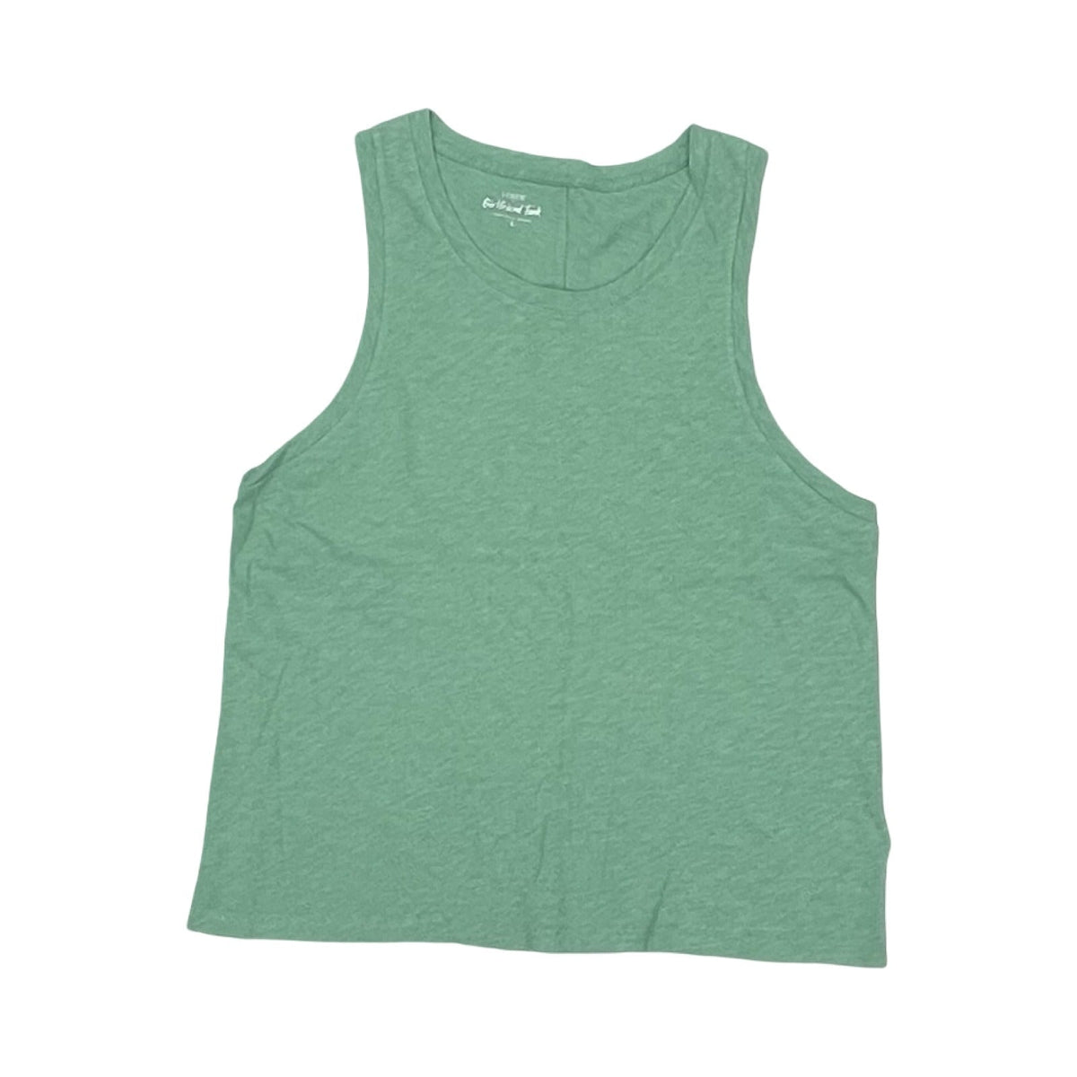 Top Sleeveless By J. Crew In Green, Size:L
