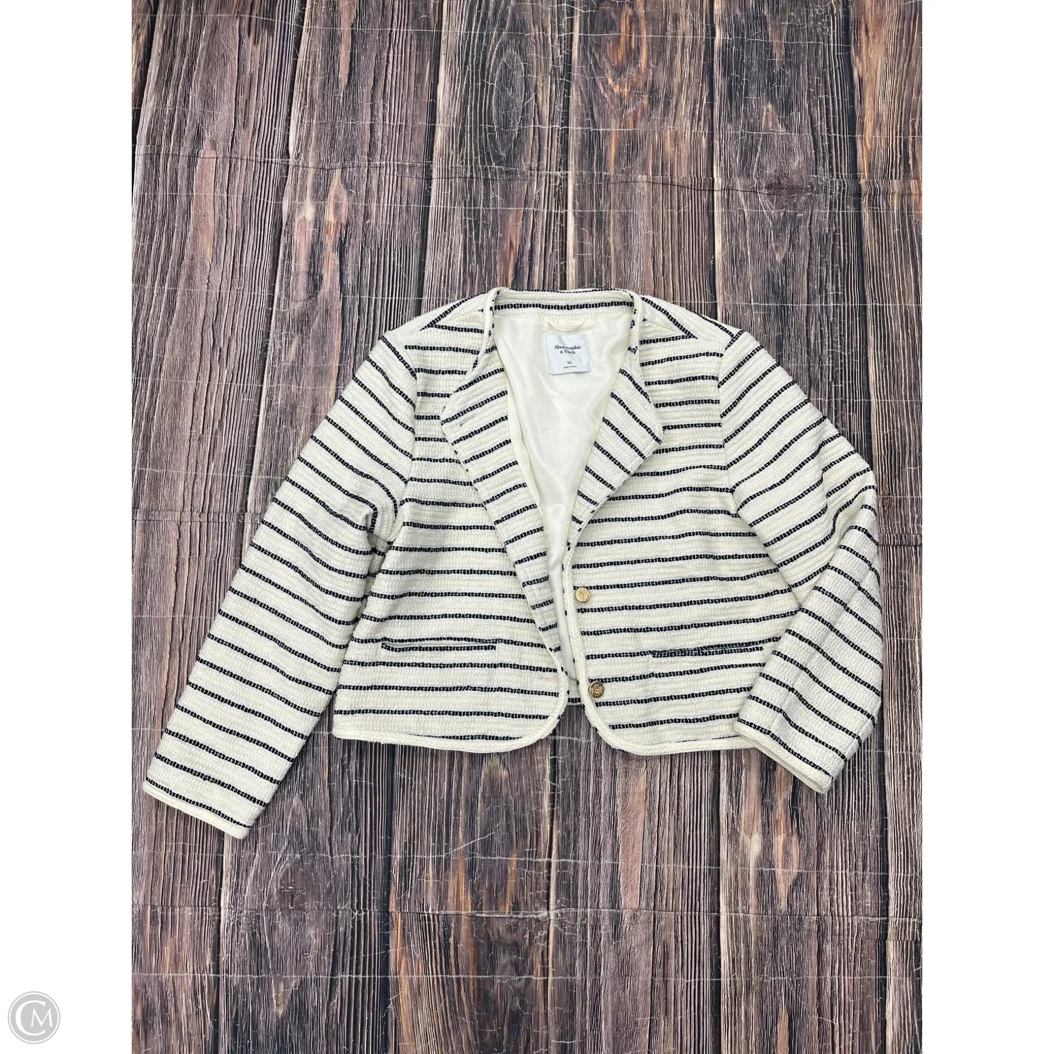 Blazer By Abercrombie And Fitch In Cream, Size: Xl