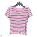 Top Short Sleeve By Talbots In Striped Pattern, Size: S