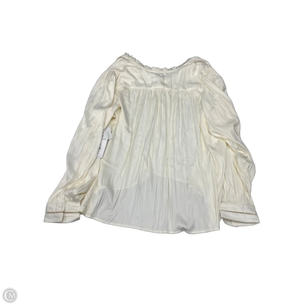 Blouse Long Sleeve By Time And Tru In Cream, Size: Xl