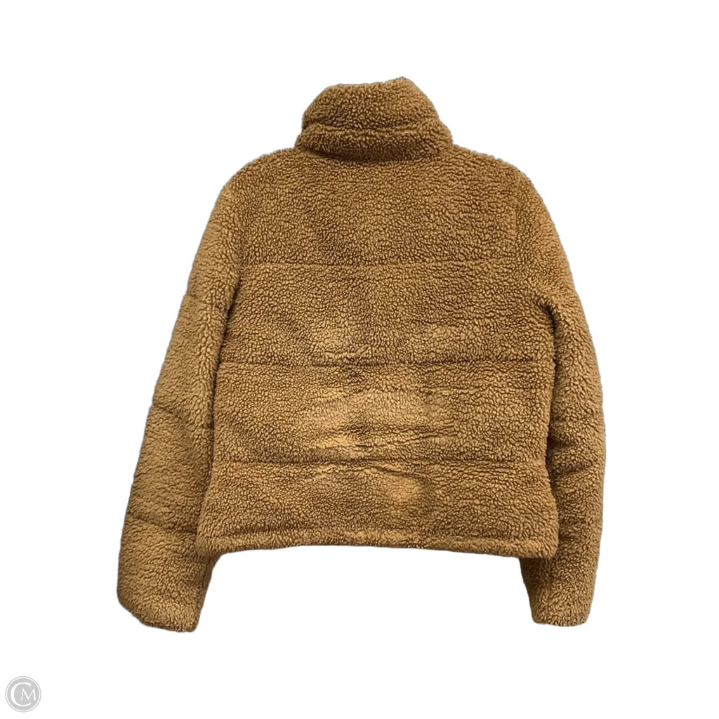 Coat Faux Fur & Sherpa By Abercrombie And Fitch In Brown, Size: M