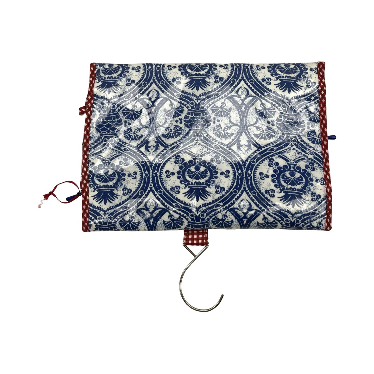 Makeup Bag By Clothes Mentor In Blue Red & White, Size:Small