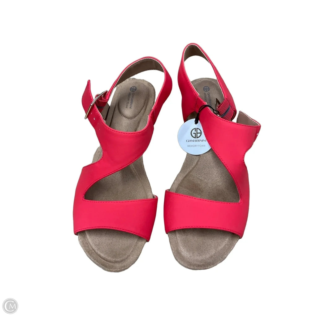 Sandals Heels Wedge By Giani Bernini In Red, Size: 8
