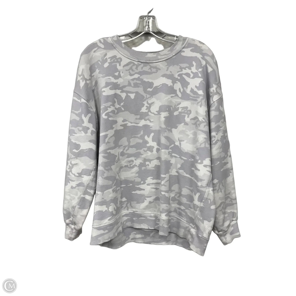 Sweatshirt Crewneck By Lululemon In Camouflage Print, Size: 14