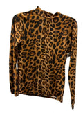Top Long Sleeve By Olivia Rae In Leopard Print, Size: L