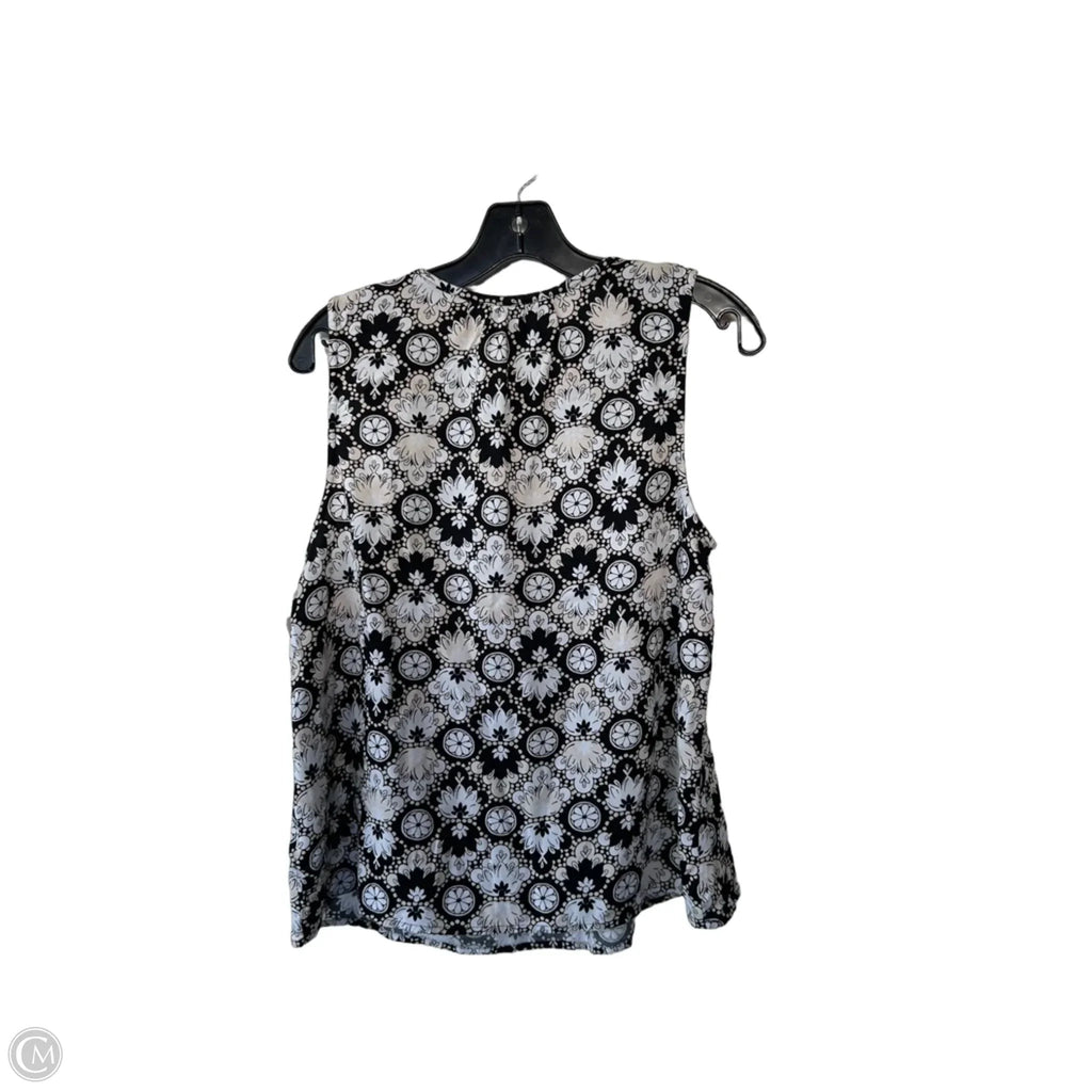 Top Sleeveless By Croft And Barrow In Black & Tan, Size: Mp