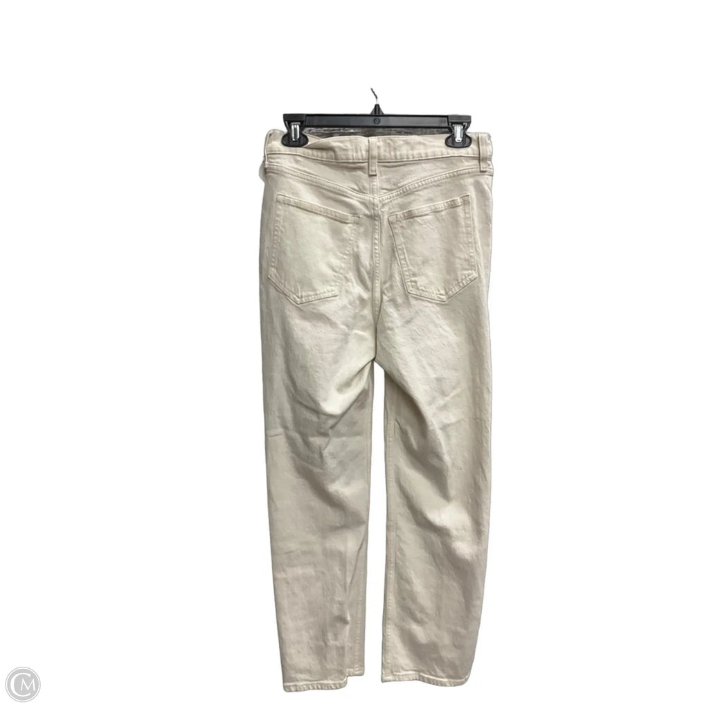 Jeans Straight By Abercrombie And Fitch In White Denim, Size: 6