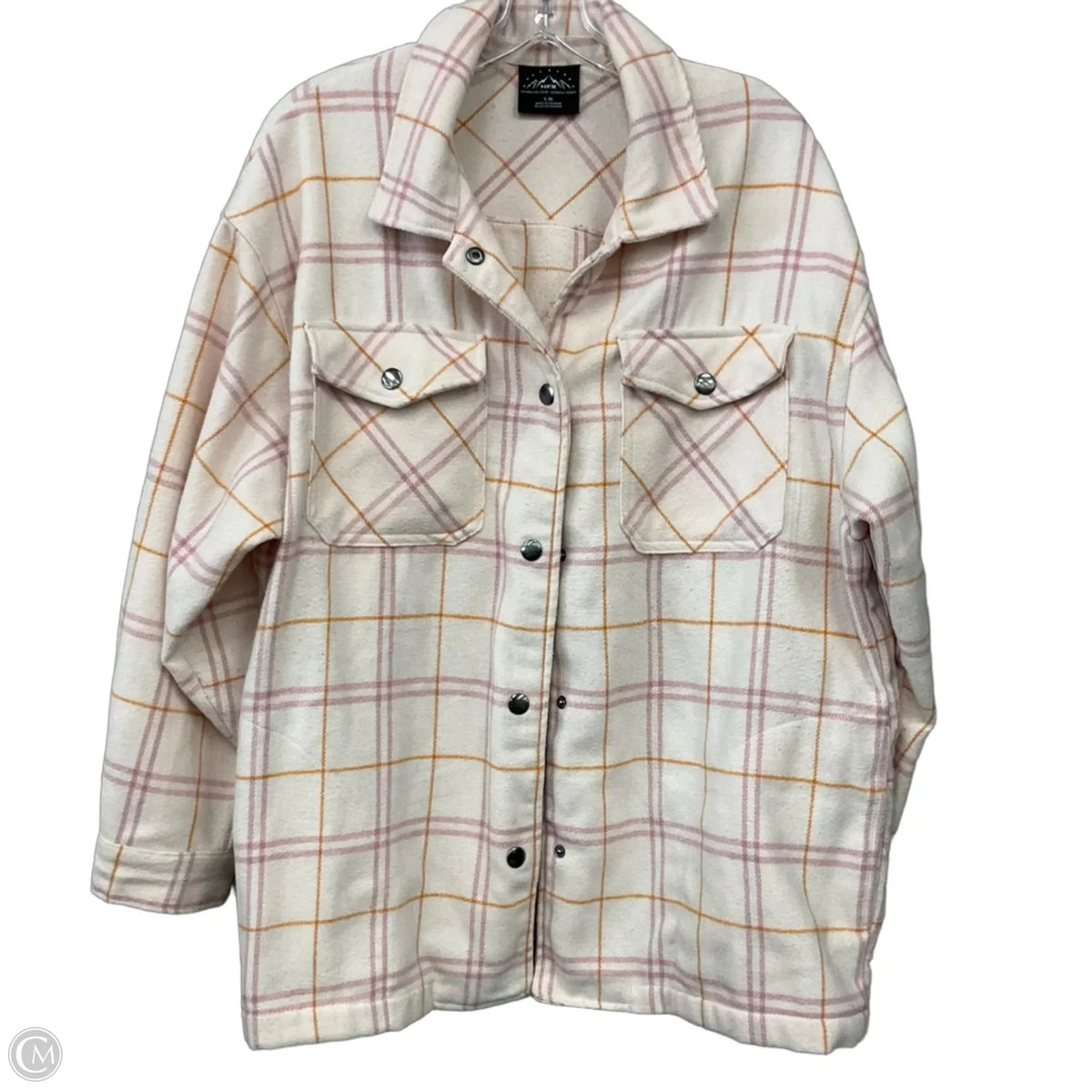 Jacket Shirt By Hfx In Pink, Size: L