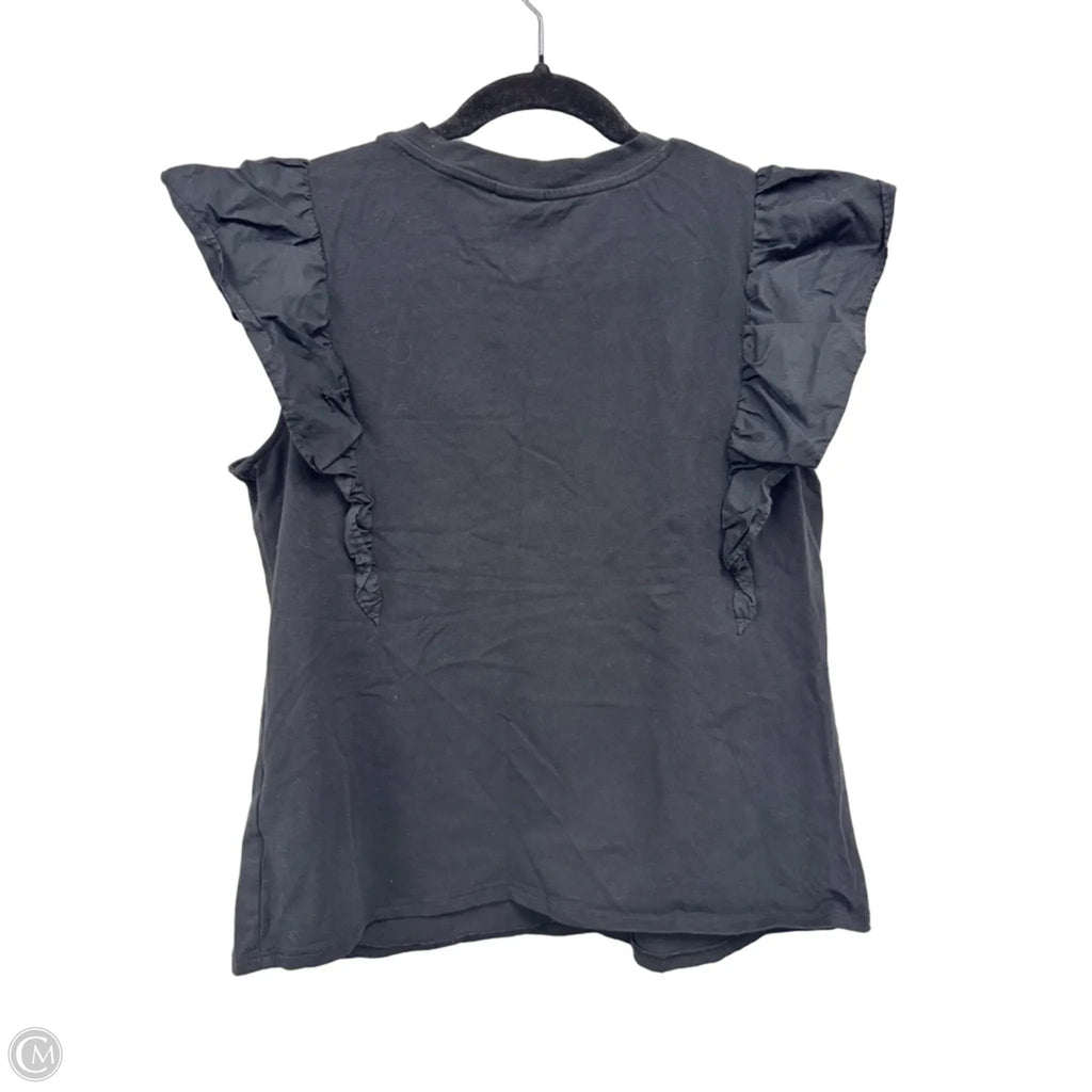 Top Short Sleeve By A New Day In Black, Size: L