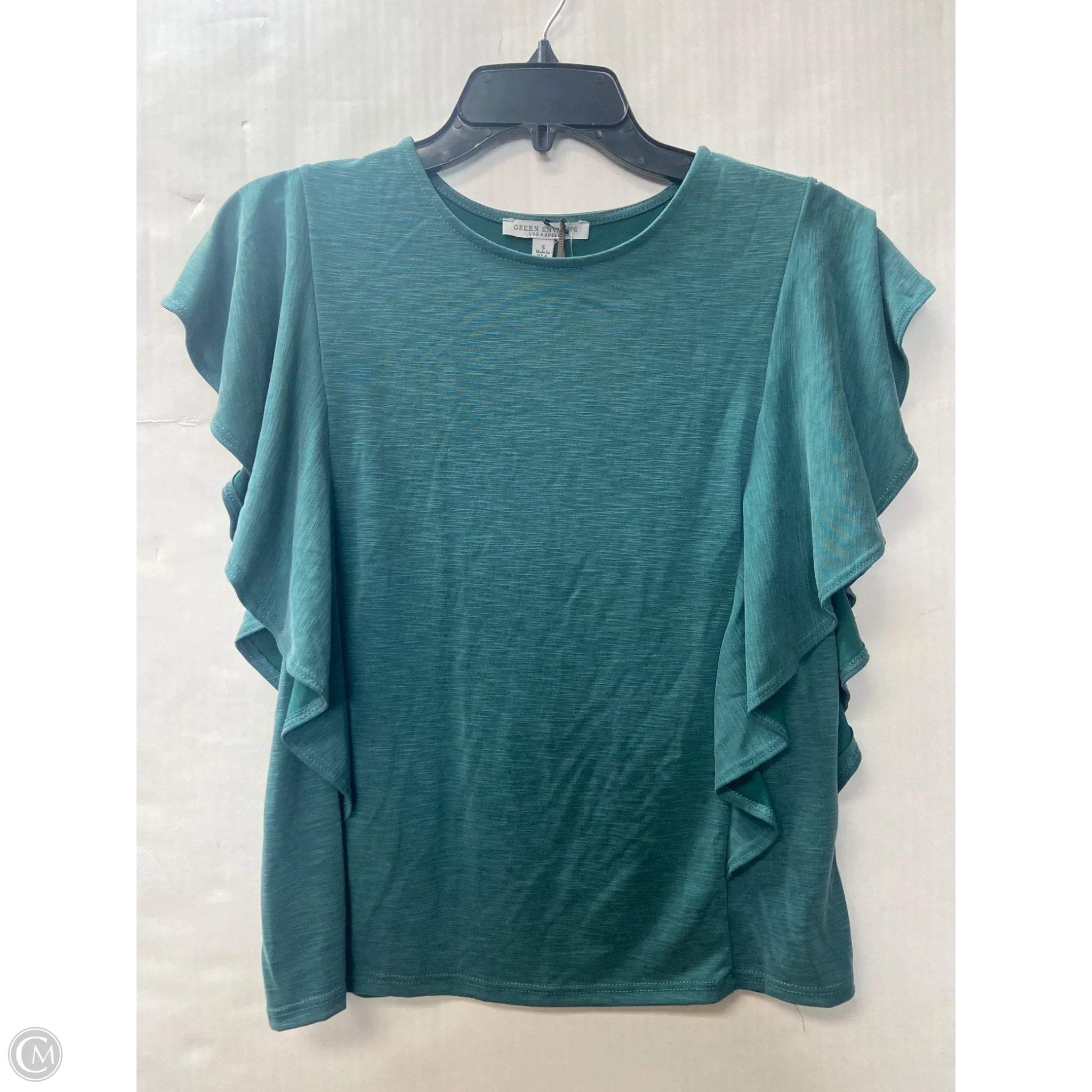 Top Short Sleeve By Green Envelope In Green, Size: S
