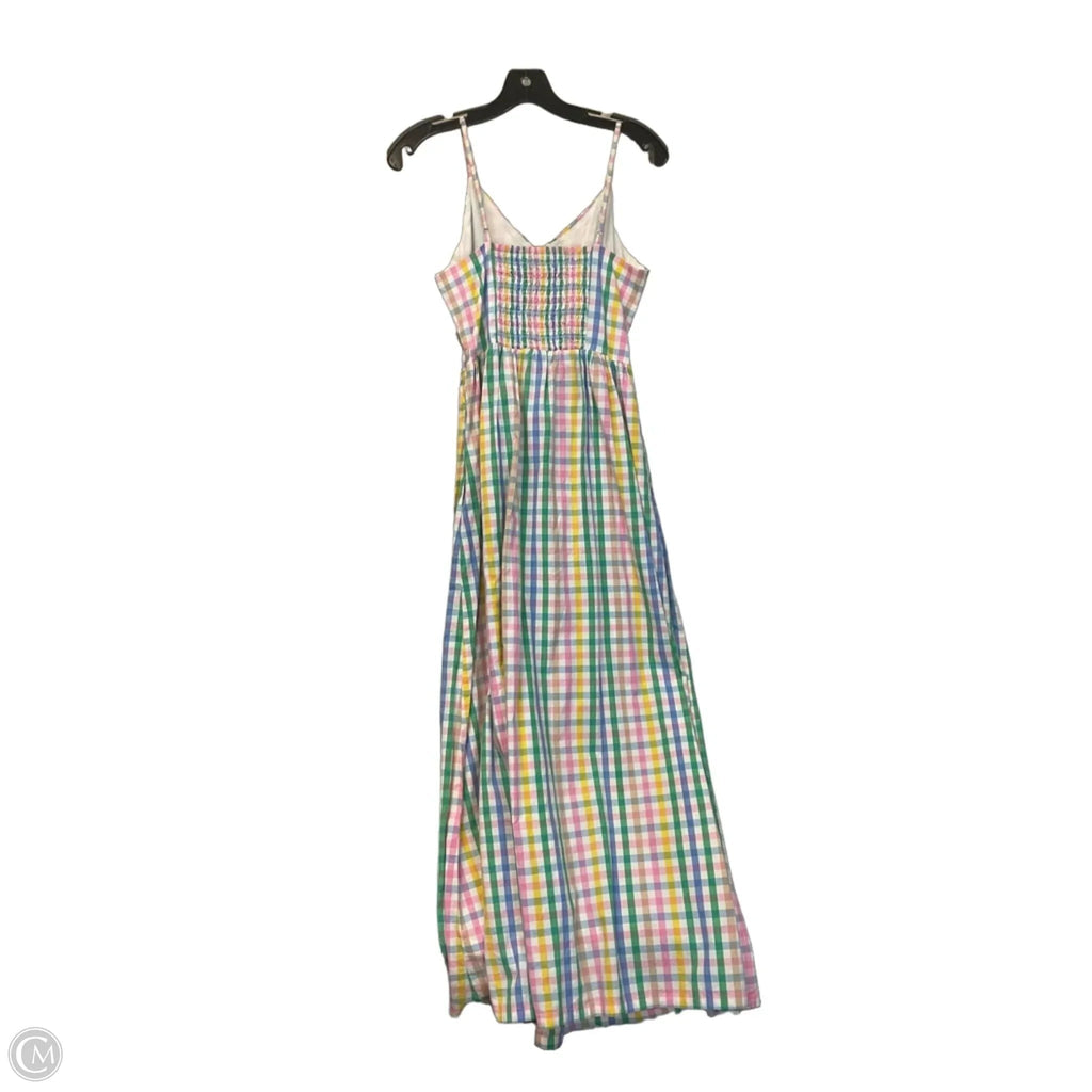 Dress Casual Maxi By J. Crew In Plaid Pattern, Size: 2