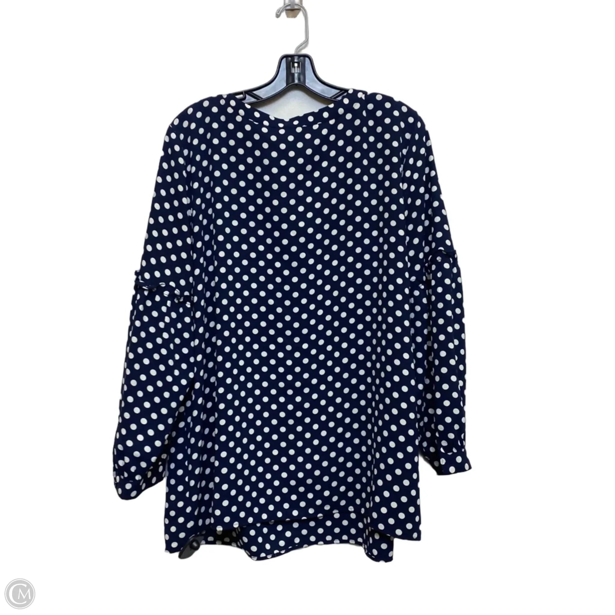 Top Long Sleeve By Talbots In Navy, Size: 1x