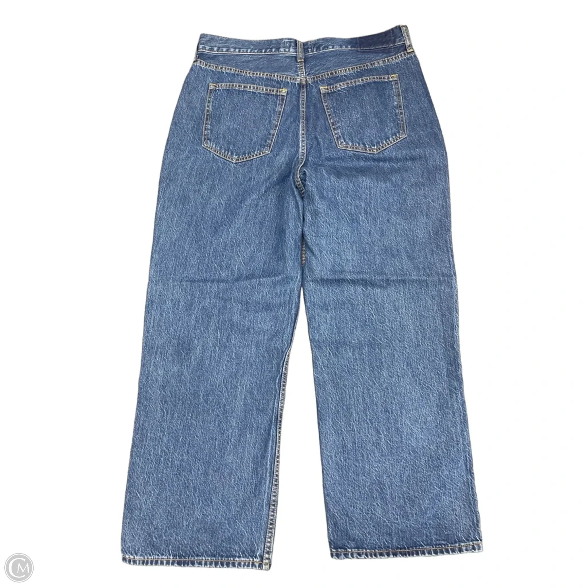 Jeans Wide Leg By Abercrombie And Fitch In Blue Denim, Size: 14