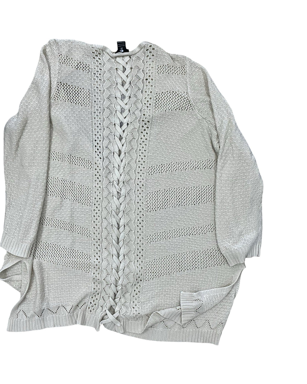 Sweater Cardigan By Clothes Mentor In Beige, Size:2X