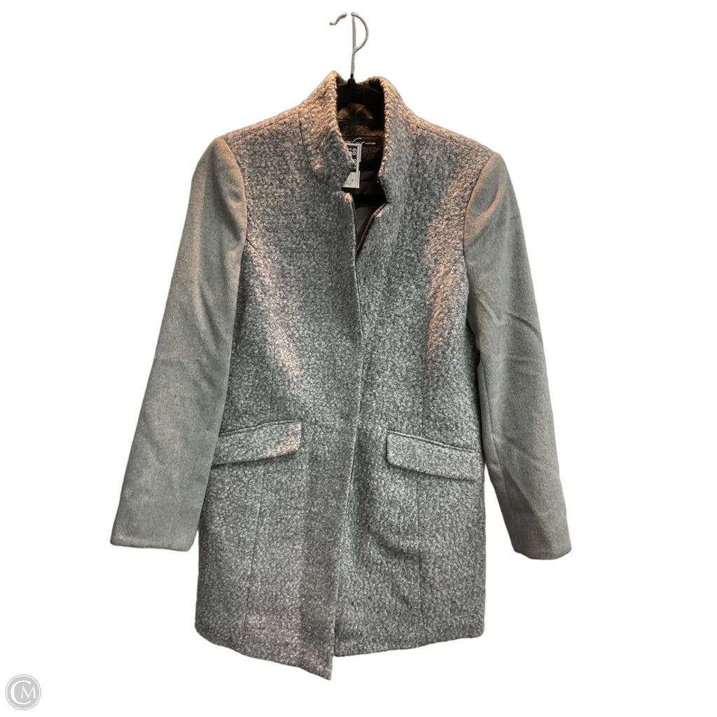 Jacket Faux Fur & Sherpa By Kenneth Cole In Grey, Size: Xs