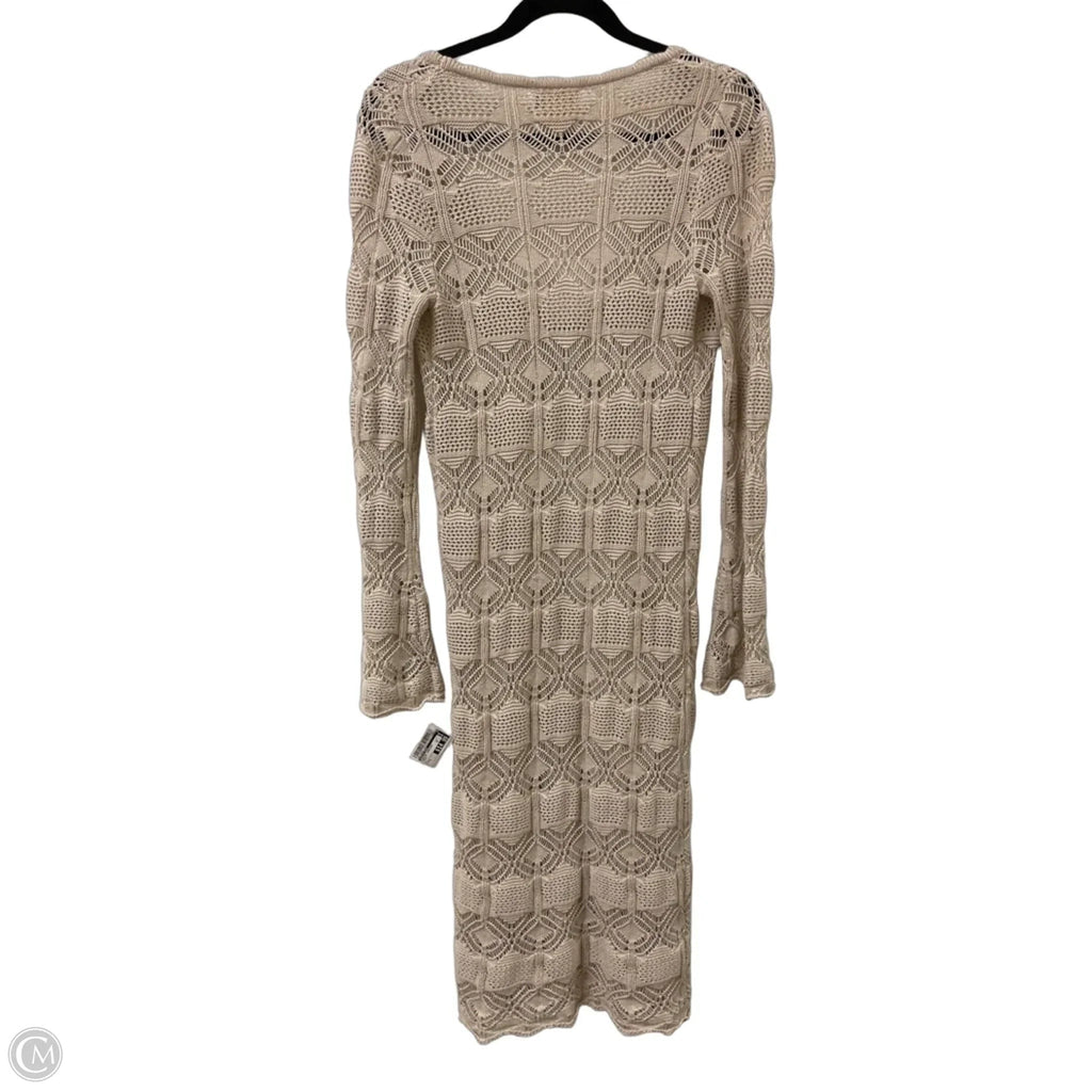 Sweater Cardigan By Hippie Rose In Cream, Size: S